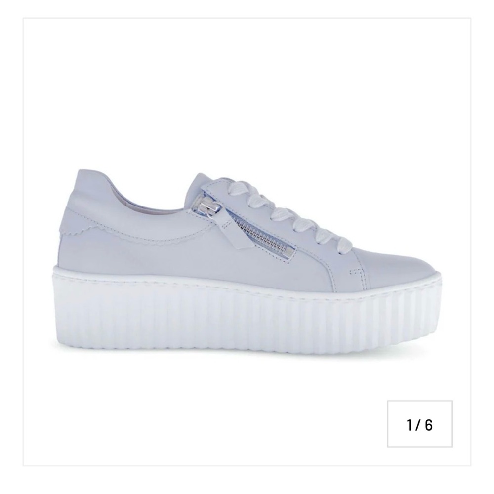 Gabor Dolly Leather Light Blue Sneakers Women's Size 5 - Picture 13 of 13